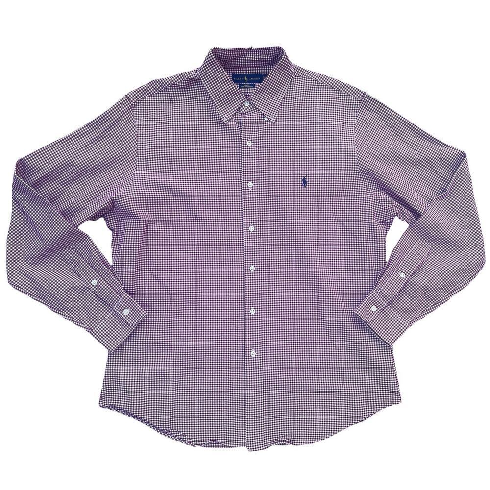 Ralph Lauren Men’s Slim Fit Stretch Oxford Gingham Button Down Shirt - Size XL - Picture 2 of 9